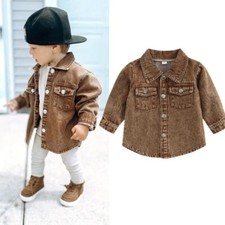 Boys Girls Casual  Long-Sleeved Lapel Shirt Jacket sz 18 months