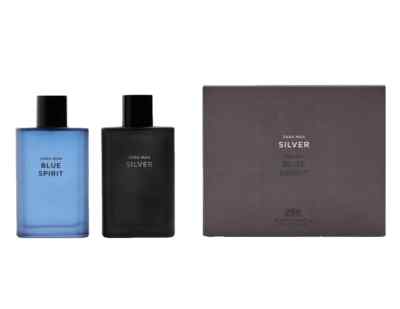 Zara Man Silver Blue Spirit Eau De Toilette Men Fragrance 2x 90ml 