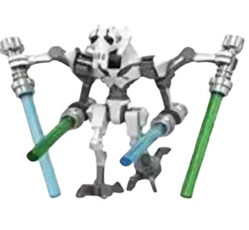 Custom Lego Star Wars General Grievous Minifigure  - 4 Lightsabers