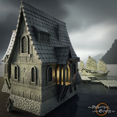Pirate Tavern Pub Inn Building Scenery Terrain Miniature | D&D DnD