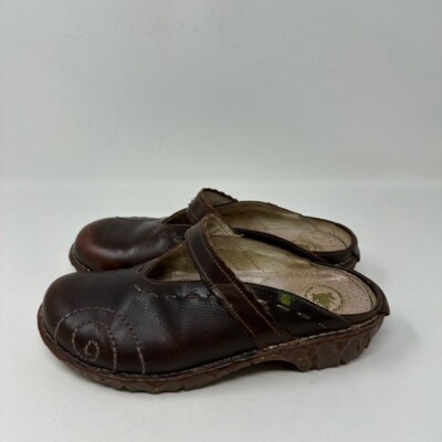 El Naturalista Yggdrasil Mule Clog Shoes Women 38/ Brown Leather Mary  Jane