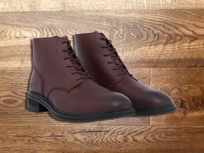 Superdry Men's Vintage Officer Boot Leather Goat Suede UK8 EU42 US9 Oxblood  BNWB UK