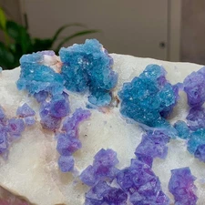 3.34LBNatural Purple and Blue Fluorite Cluster Crystal Mineral Specimen/Guizhou