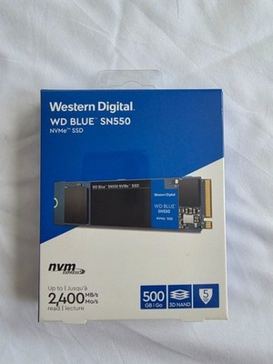 Western Digital Blue SN550 NVMe 500GB, Internal M.2 2280 (WDS500G2B0C) Solid...