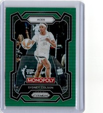2024 Panini Prizm Monopoly WNBA #23 Sydney Colson Green Prizm /24 Las Vegas Aces