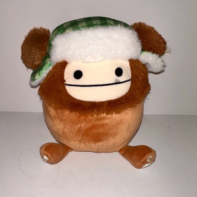 Squishmallows Benny Bigfoot 8  Plush Winter Green Hat Seasonal Collectible 2023