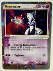 2003 Pokemon Card ex Ruby & Sapphire Mewtwo ex Ultra Rare Holo 101/109 EX SWIRL