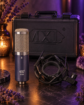 MXL R144 Ribbon Microphone w/ Shock Mount & Hard Case Blue/Silver