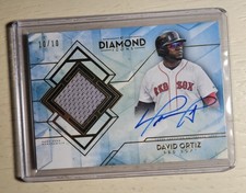 2020 Topps Diamond Icons David Ortiz Game Used Patch Auto 10/10 Last On Print