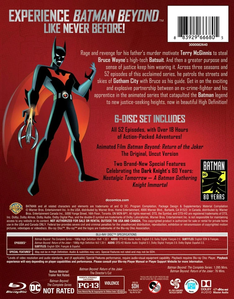 Batman Beyond The Complete Series Blu-ray Will Friedle NEW Foto 4 de 4