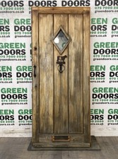 COTTAGE TIMBER FRONT DOOR WOODEN PORTHOLE EXTERNAL EXTERIOR USED BESPOKE QUALITY