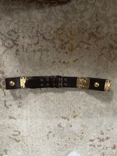 Vintage Barneys New York Leather and Metal Belt