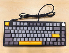 Compact Wired USB Mechanical Keyboard, LED light, Gray Black Yellow