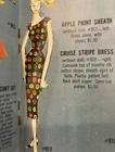 Vintage Barbie Apple Print Sheath Dress #917 1959 Excellent Clean Tagged