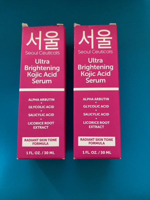 Seoul Ceuticals Ultra brightening kojic acid serum 1 FL OZ x 2 Sealed- Exp 08/27