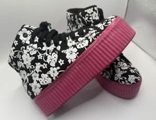 Jeffrey Campbell JC Play Floral Platform High Top Sneakers Womens Creepers 7