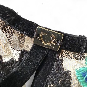 NWT For Love & Lemons Skivvies Embroidered Mesh Bralette Thong Set XS Floral