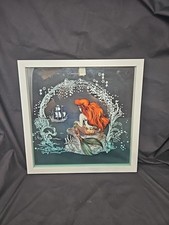 Disney The Little Mermaid Ariel Glass And Wood Hanging Wall Decor