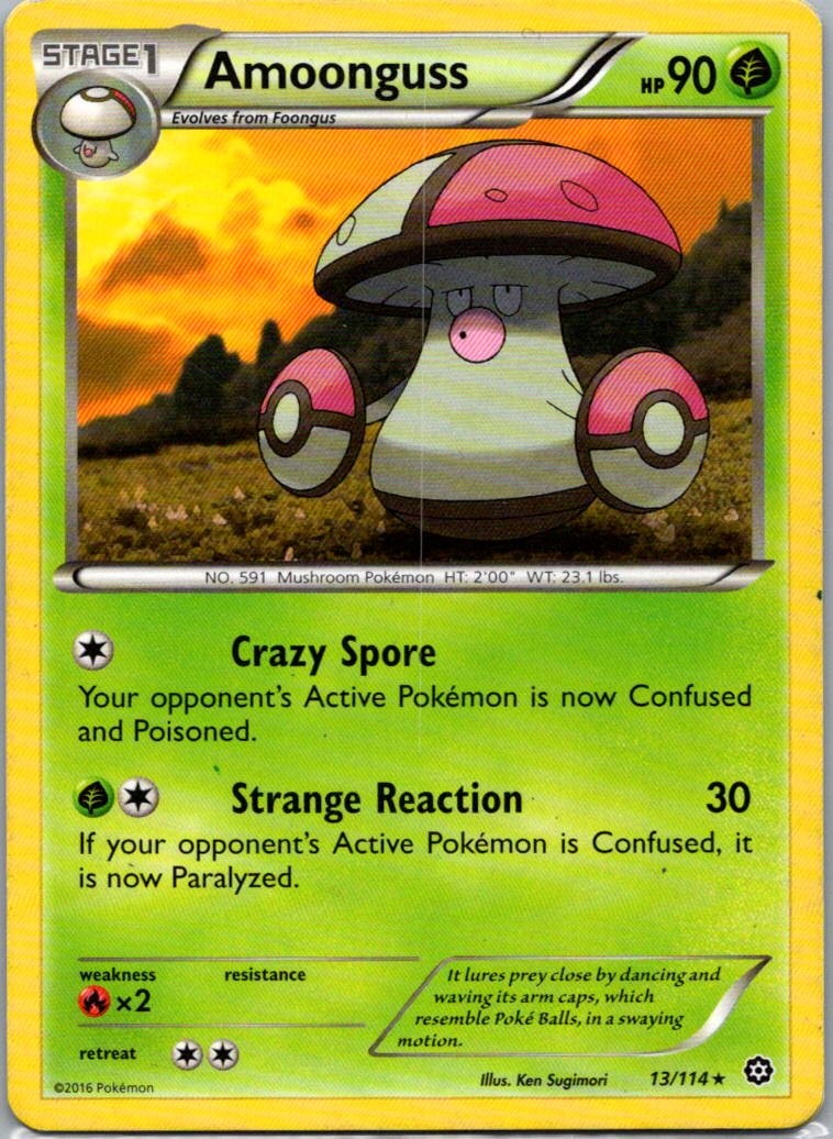 Pokemon TCG Amoonguss 13/114 Steam Siege LP