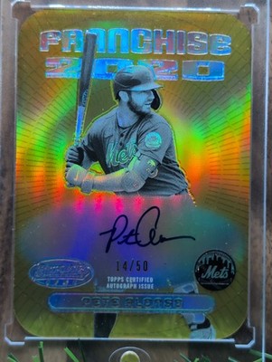 Pete Alonso 2020 Bowman's Best Franchise 2020 Die Cut Auto #F20-PA /50 