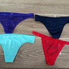 Lot Of 4 Victoria's Secret Panties Women M 3 Thong/1 V String  NWOT — photo 1
