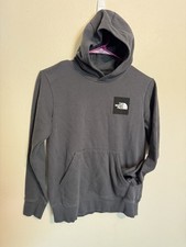 The North Face Boys Grey Box Pullover Hoodie With Graphic On Back Size Medium