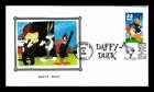 DR JIM STAMPS US COVER DAFFY DUCK LOONEY TUNES CARTOON FDC PASTED ON CACHET