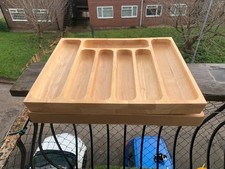 Hardwood Cutlery Tray 7 Section 20x16.5inches
