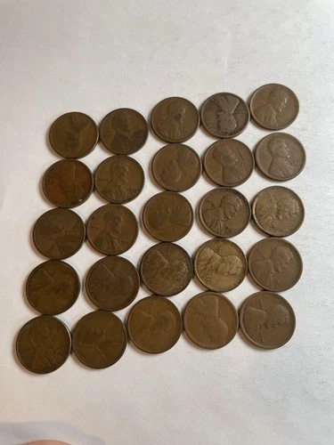 Roll 1920 S Lincoln Wheat Cents Penny in Good or Better Condition 50 Coins