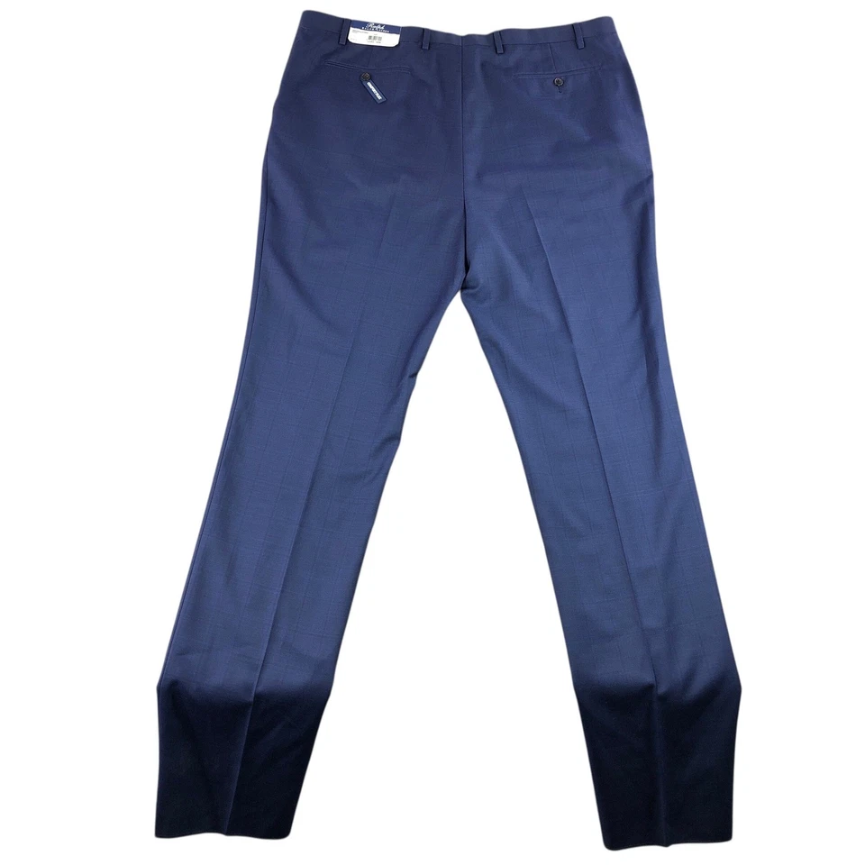 Ralph Lauren Big Tall Mens Navy Plaid Wool Blend Suit Separate Pants 46W Long - Image 2 of 4