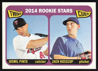 2014 Topps Heritage Twins/Cubs Rookie Stars Josmil Pinto / Zach Rosscup #201