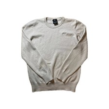 Vintage NIKE GOLF Sweater Jumper Beige Grey Melange Embroidered Swoosh 90s Fit S