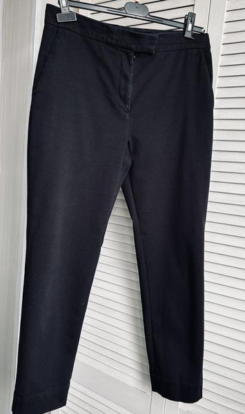 Women COS Trousers Black Cotton 36 / S / 44 #6QDI