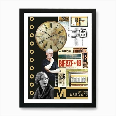 Dada, chemische Texte Kunstdruck gerahmtes Wandbild Poster Leinwanddruck Bild