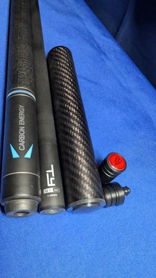 TY Morandi Custom Pool Cue Carbon  LD Shaft Carbon Ext 18.80oz 12.50mm