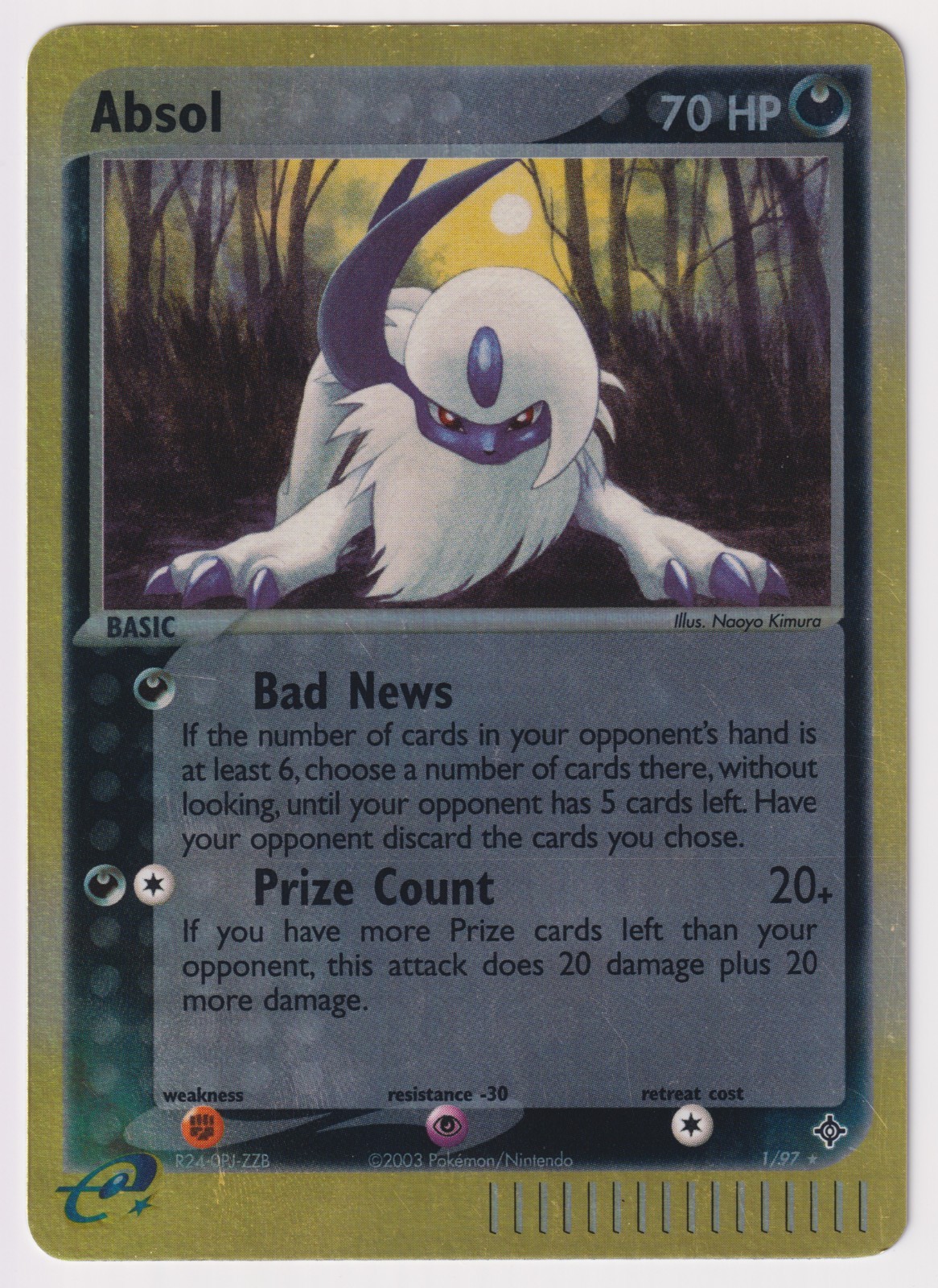 Absol 1/97 EX Dragon Reverse Holo Rare Pokémon TCG LP+ 2003
