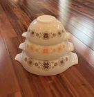 Vintage Pyrex Cinderella Town And Country Nesting Set Bowl 442 443 444 Set Of 3