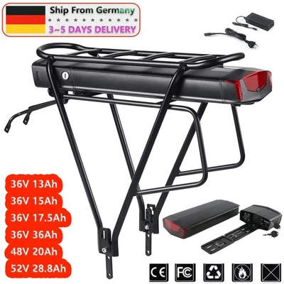 UNIT PACK POWER ebike akku 36V 48V 20Ah Gepäckträger batterie für 26"~28" Elektrofahrrad Bafang
