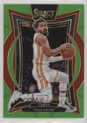 2024-25 Panini Select Concourse Neon Green Prizm 10/75 Trae Young #63 0m1w