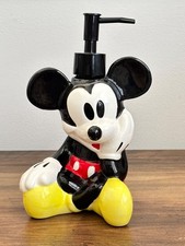 Disney Mickey Mouse Sitting Figure Hand Lotion Soap Pump Dispenser Ceramic Black