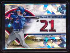 Pete Crow-Armstrong 2023 Bowman Chrome Scouts Top 100 Atomic Refractor /150 RC