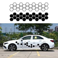 48PCS Grid Graphics Car Sticker Cellular Graphics Sticker for Car SUV Black