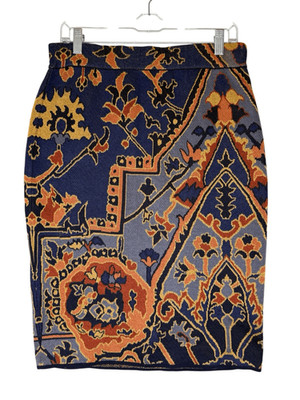 NEW Peruvian Connection Yasmin Cotton Pencil Skirt Size M Boho Chic, Retro NWT