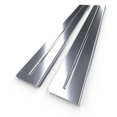 Seuils de porte voiture en acier pour Porsche Boxster Roadster (96-04) satiné 2 - Photo 1/4