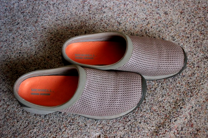 Zoccoli slip on Merrell Encore Breeze Deep Tan in rete da donna taglia 11