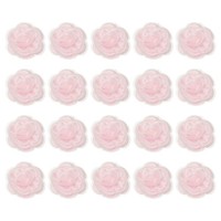 20 StüCk Blumen Applikationen, 3D BlüTen Spitze FüR Patch, 4Cm Korallenrosa