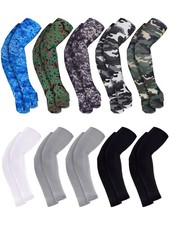 10 Pairs UV Sun Protection Arm Sleeves Cooling Compression Tattoo Cover