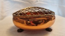 Vintage Copper Bowl With Lion