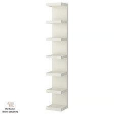 NEW IKEA LACK Wall Mounted Shelf Unit Vertical Storage White Durable 30x190cm