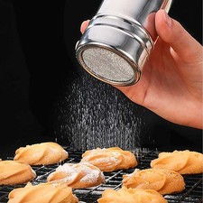 Sugar Duster - Silver Spice Shaker for Baking Icing Powder - 1pc